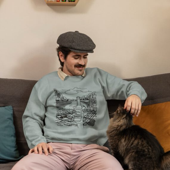 Mann auf dem Sofa mit Katze